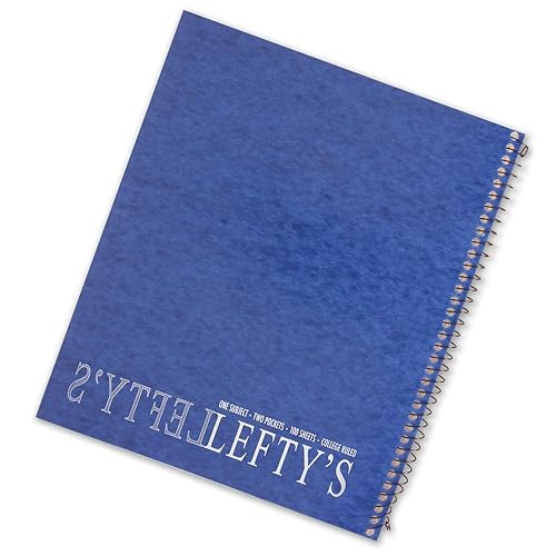 Miniatura 2 de Left-Handed College Ruled Notebook Printed with "Lefty" on the Cover, Set of 3, Assorted Colors      Encuadernación desconocida