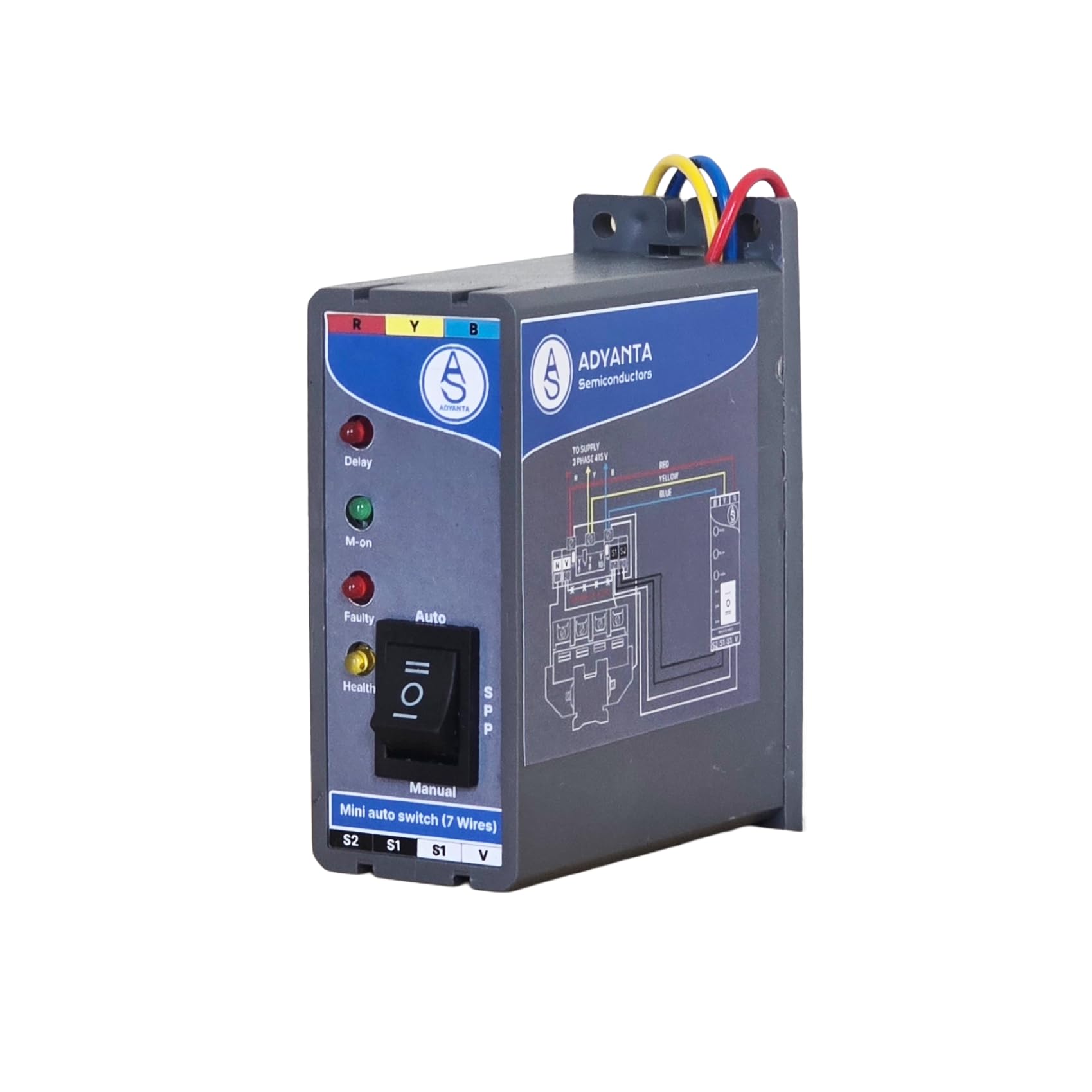 Adyanta Mini Auto Switch, 3 Phase DOL Motor Controller with Status Indicators-image-37