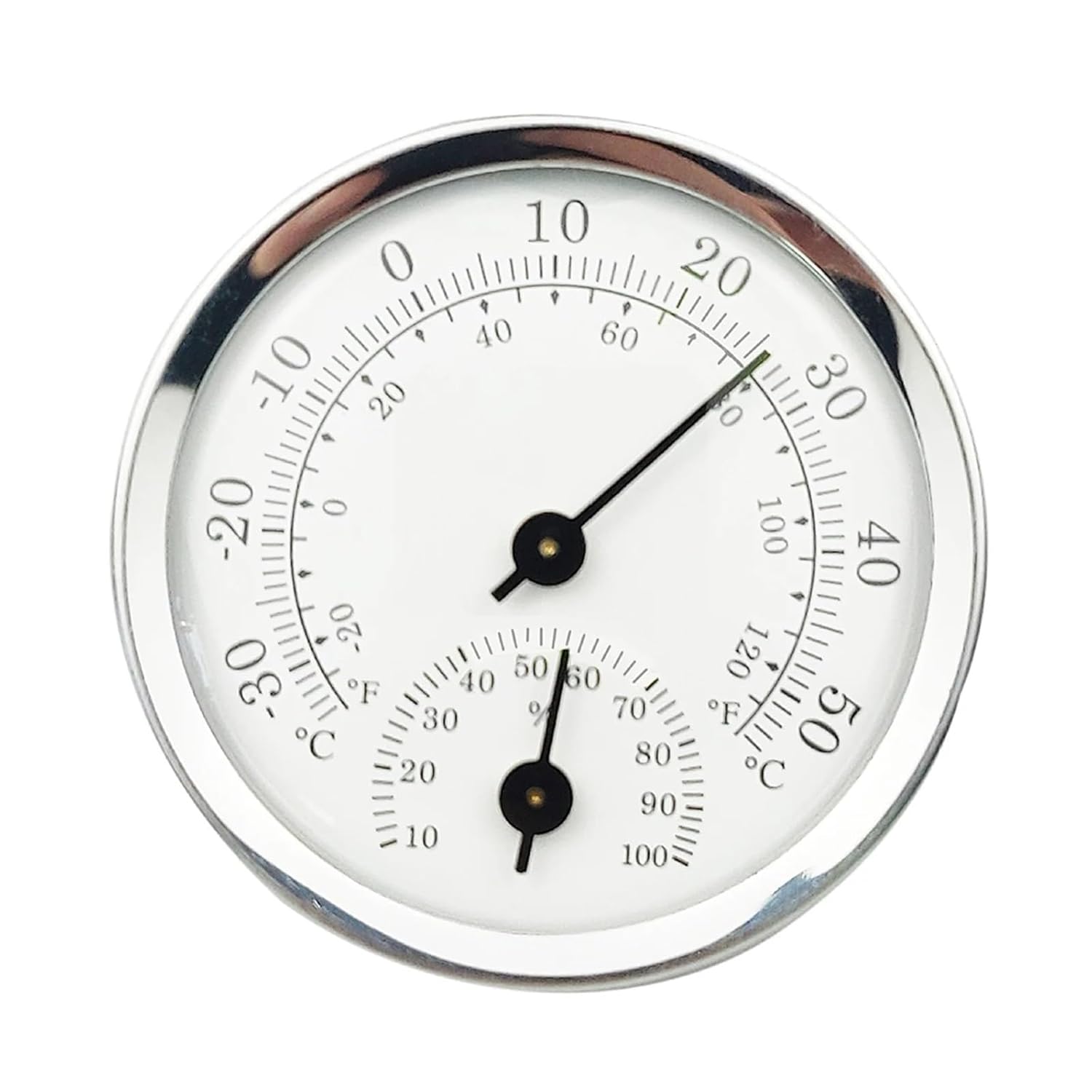 Mini Pointer Thermometer Hygrometer Indoor Temperature and Humidity Meter Sensor Household Products(Orange)