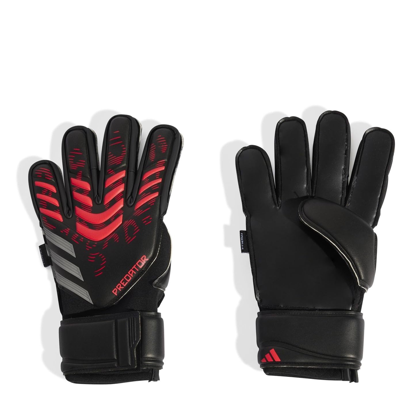 Adidas Unisex Black/Red Match Fingersave Goalkeeper Gloves Adults 11