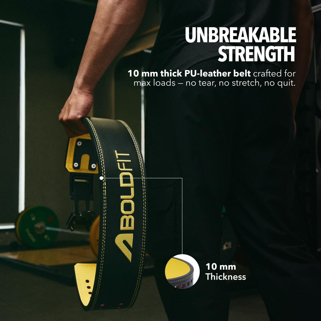 Boldfit Powerlifting Belt - Heavy Duty Support -8