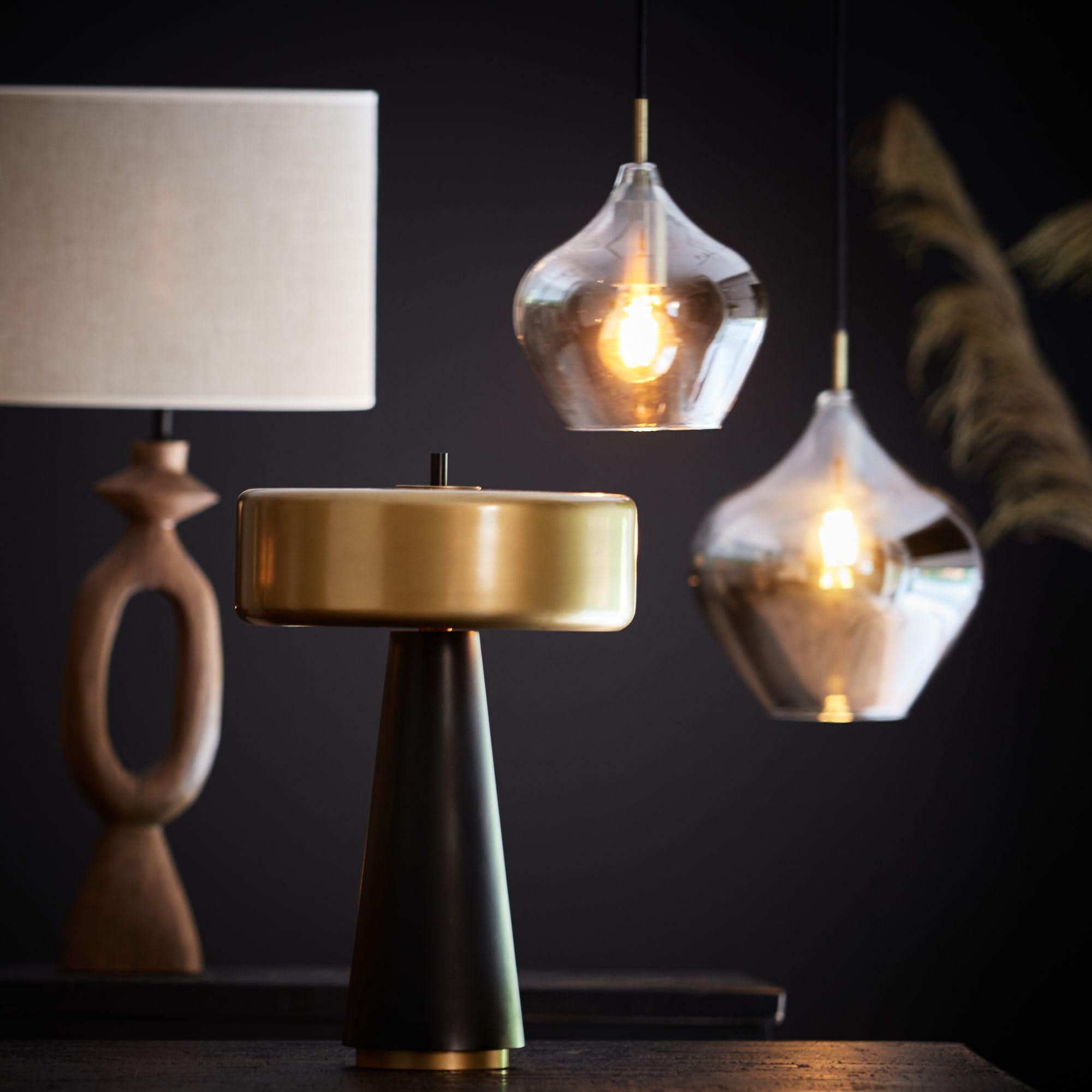 Light & Living Lampenschirm Oval Breska - Perle Weiß - 38x17.5x28cm | Oval - Modern - Textilien