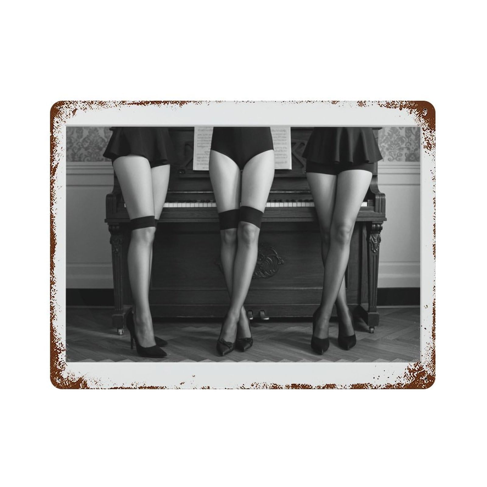xiaoxiaoshen Piano Photography S Wall Decor Art Metal Tin Poster Modern Home Decor Art Home Bar Shop Decorations Vintage Sign 30x40cm