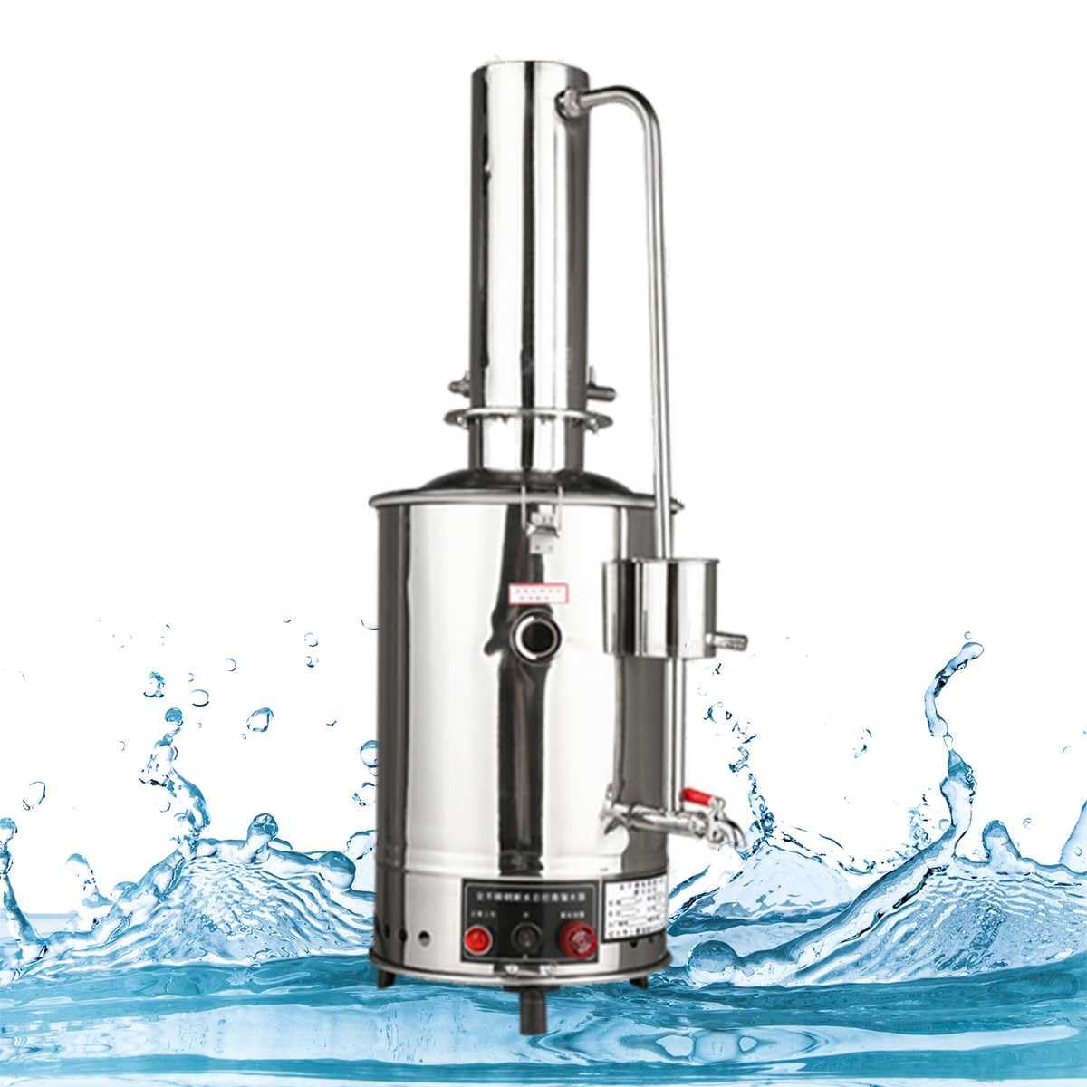 5L/H Auto Electrical Electrothermal 304 Stainless Water Distiller Distilled Purifier Dental/Home/Lab/Chemistry