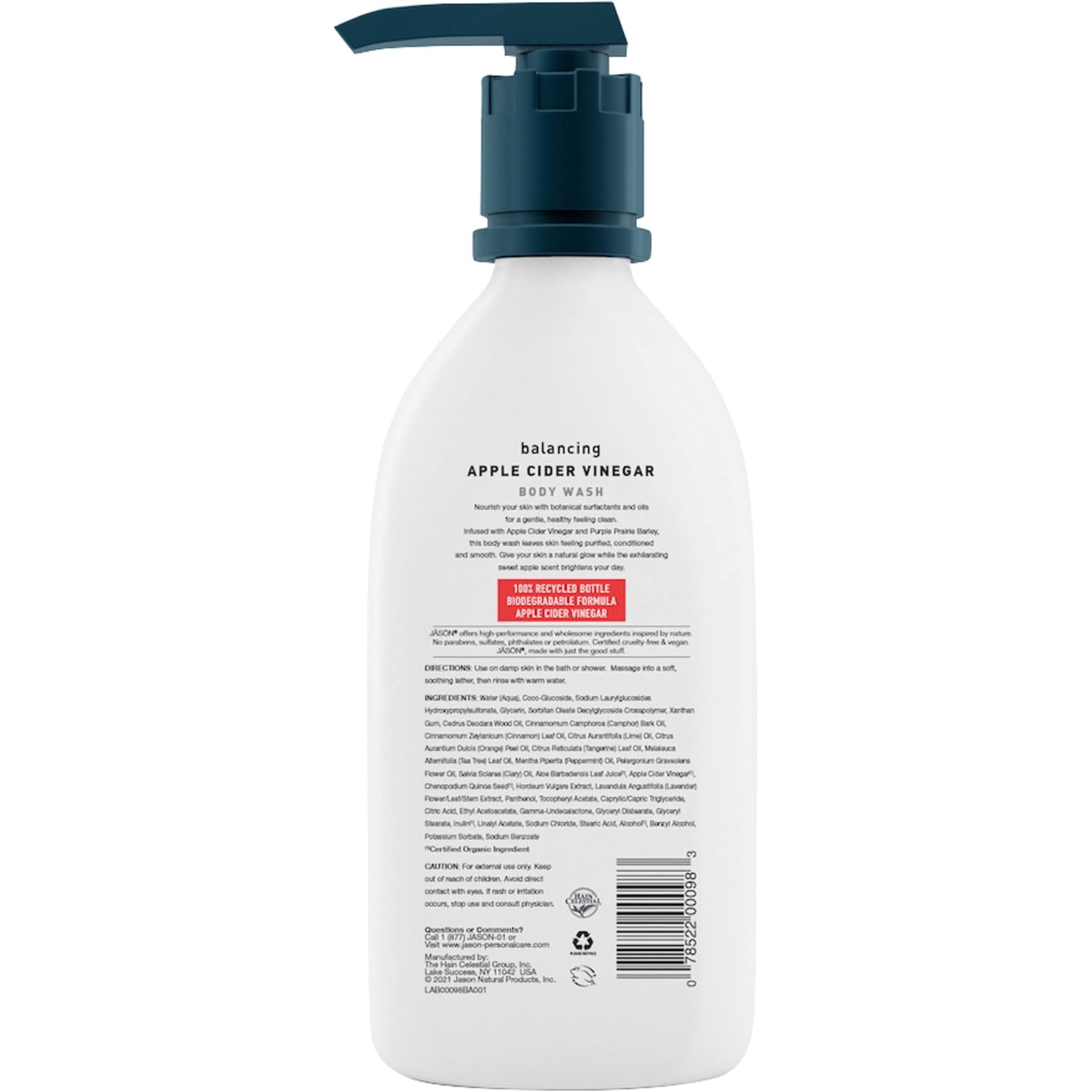 JĀSÖN Jason Natural Body Wash Shower Gel Smoothing, Coconut, 30 Fl Oz : Beauty & Personal Care
