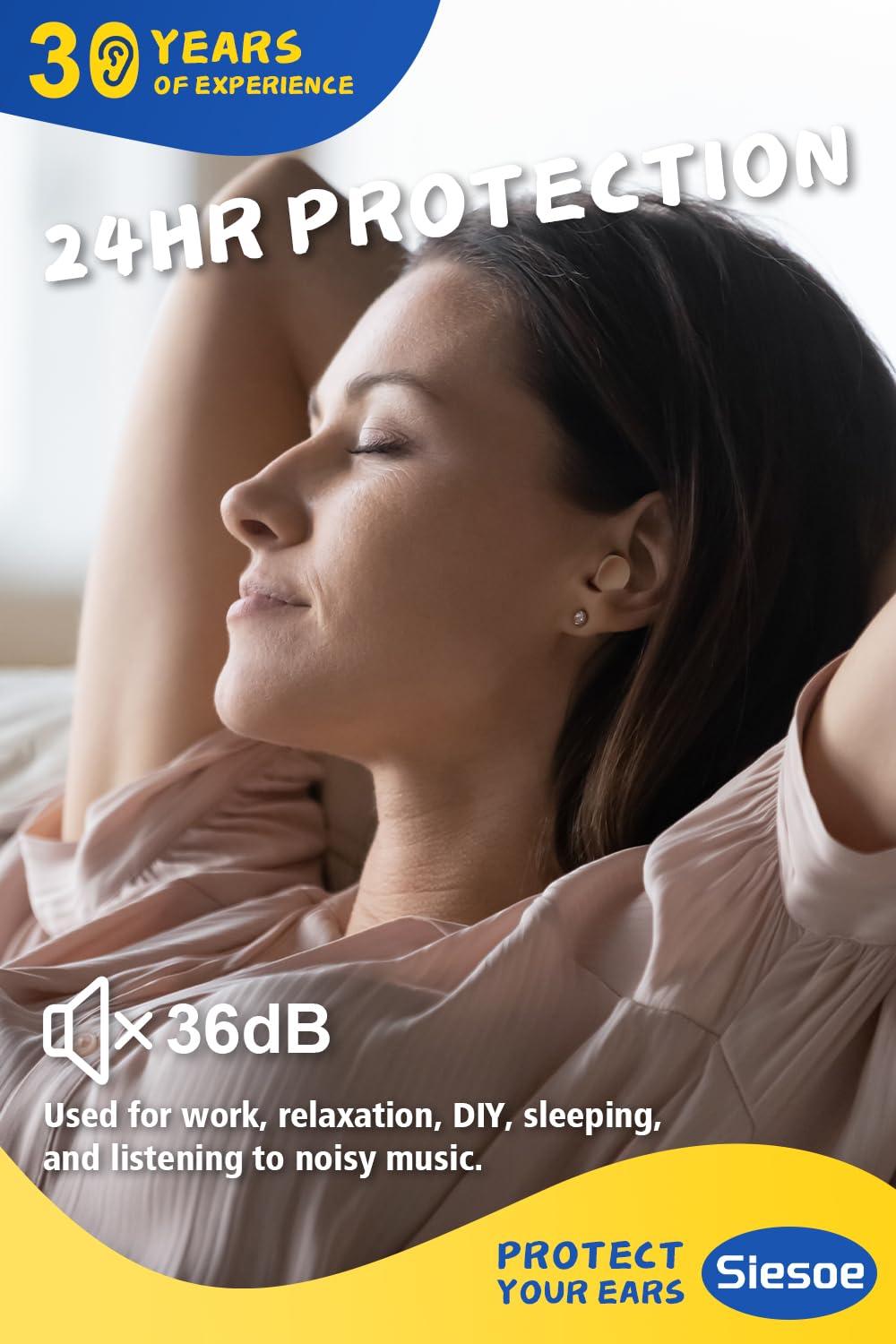 2026 Pro Tapones Oidos Ruido Dormir, NRR 36dB, Espuma con Memoria Térmico-Adaptativa con Tecnología MicroVent™ & SmartSeal™ para Dormir de Lado, Viajes, Trabajo y Sensibilidad al Ruido