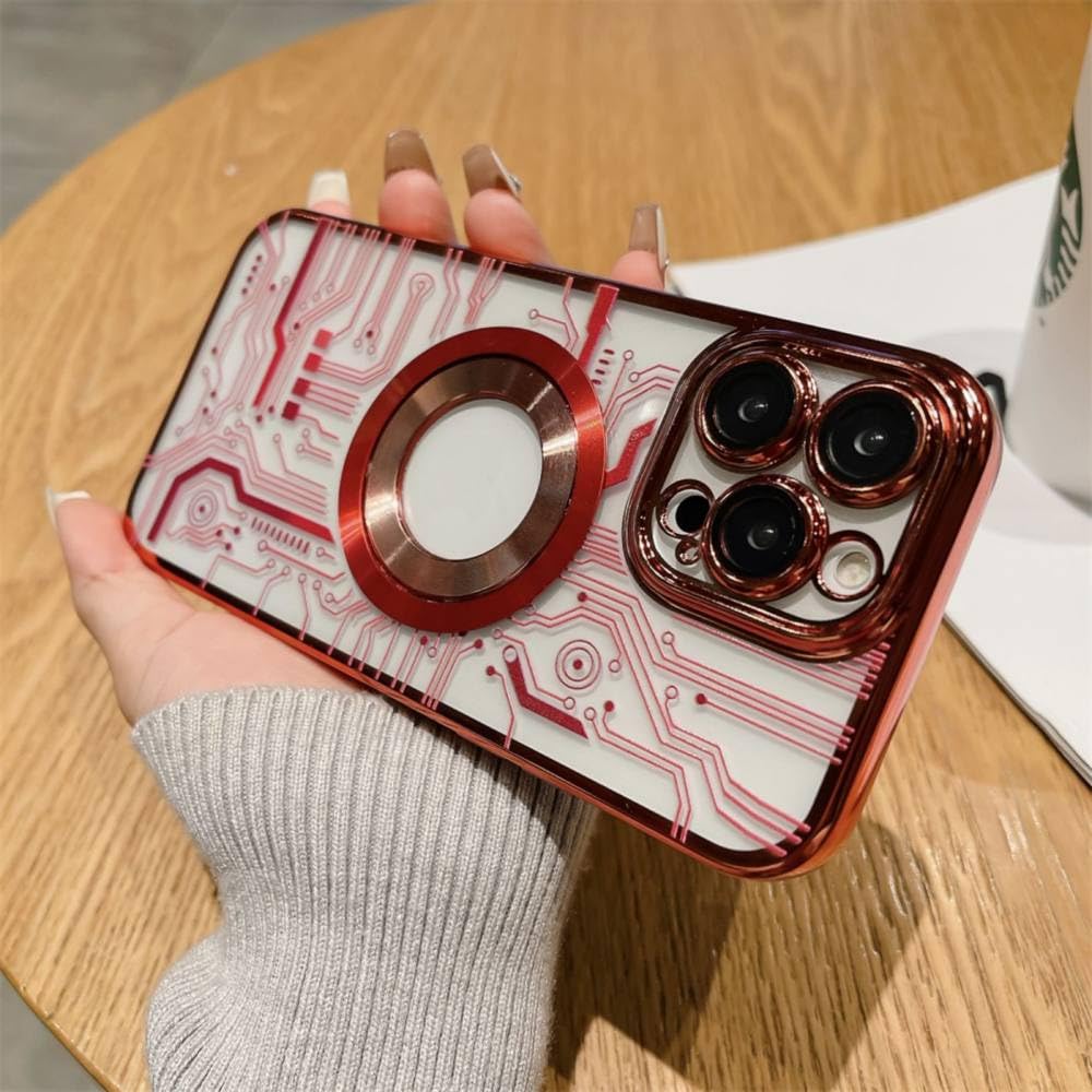 Coque iPhone 11 Pro Max placage rouge clair transparent souple et design - 7