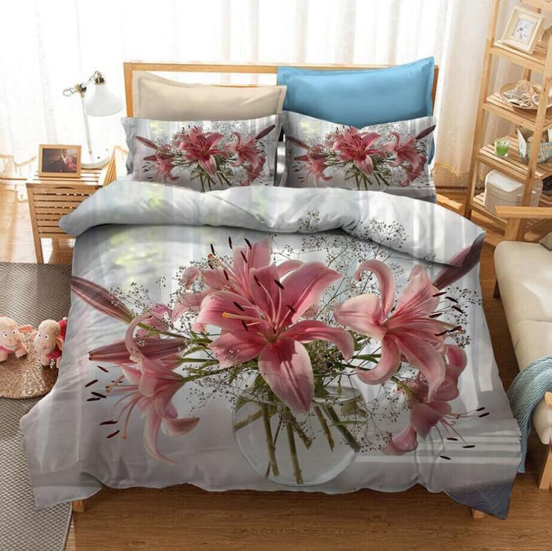 Housse de couette 140x200 en microfibre premium 110g/㎡ et ses taies assorties