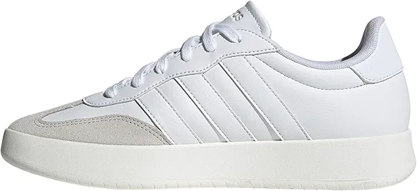 adidas Mens Barreda Sportswear, White/White/Grey, 10.5