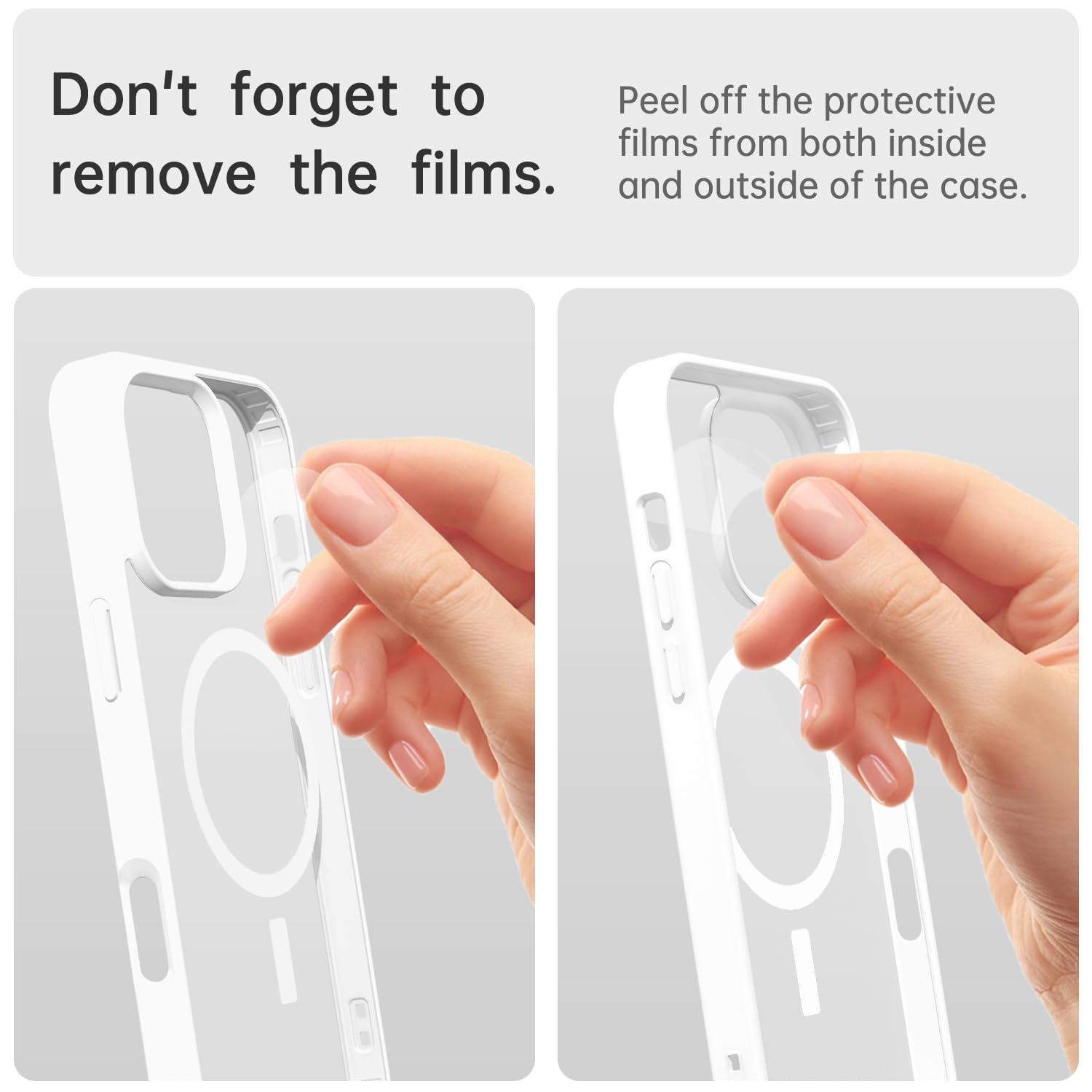 oakxco Funda Translúcida Magnética para iPhone 16 Pro, Compatible con Carga Inalámbrica Magsafe, Ultra Fina Slim Color Sólido No Amarilleo Elegante Protectora Case, Blanc