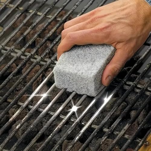 Generisch 6 Stück Grillreinigungsstein Bimsstein – Grillstein reinigen, Reinigungsschwamm, Bims Grillstein, BBQ Reinigungsstein, Pumice Stone Grill, wiederverwendbar, geruchsneutral
