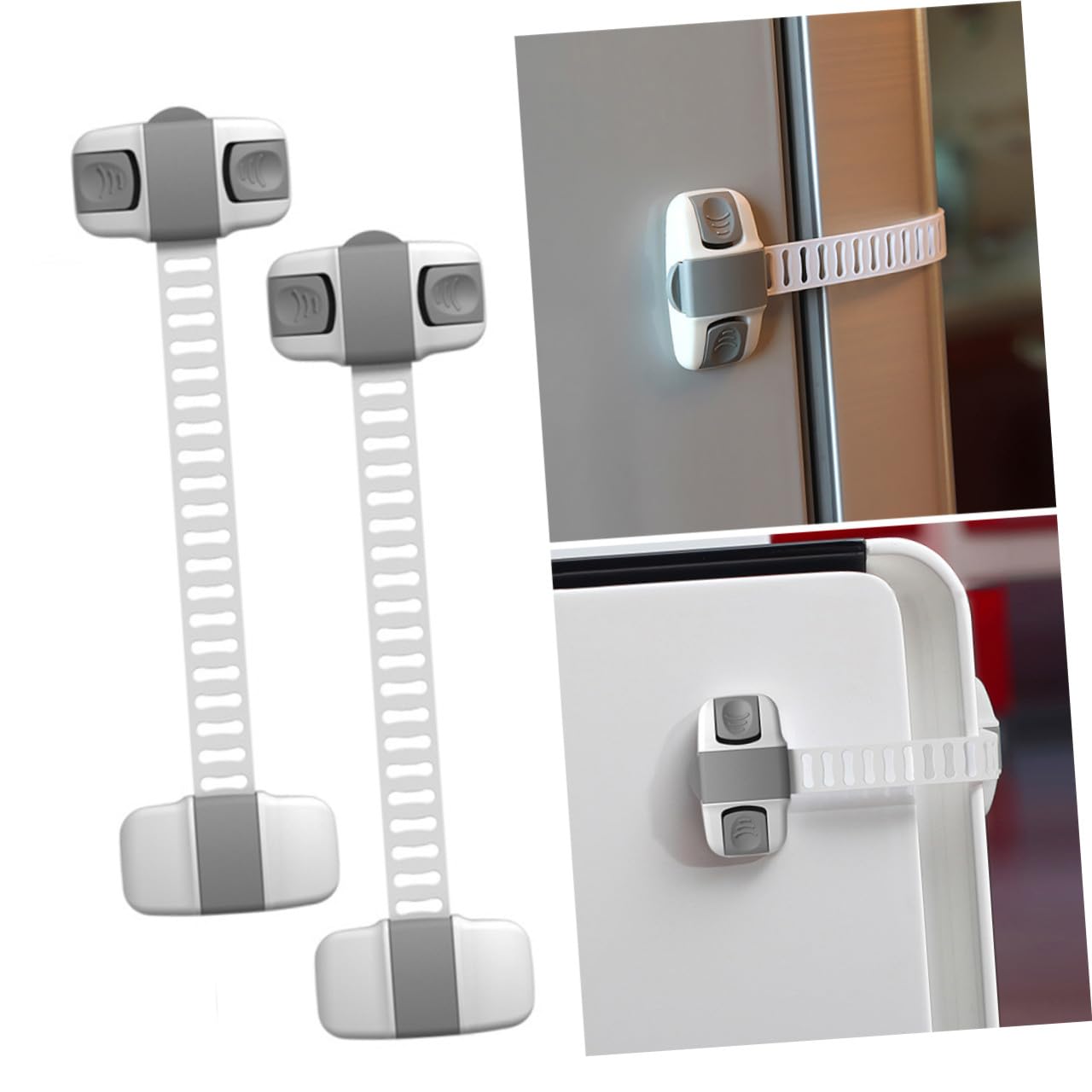 SUPVOX Cerradura De Seguridad Para Niños Multifunción Para Armarios y Cajones, Gris, 8 Unidades, Protección Infantil Antipellizcos, Para Bebés, Uso Puertas De Guardarropa