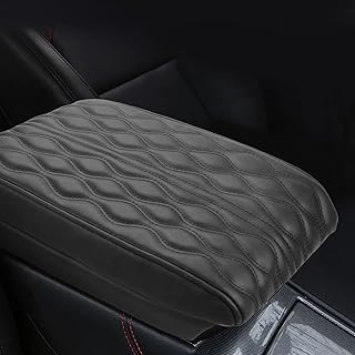 SXCY 2022+ Kia Sportage NQ5 Armrest Cover, Centre Console Protection Armrest Covers, Sportage NQ5 Leather Upholstery Car Interior Accessories (Black)