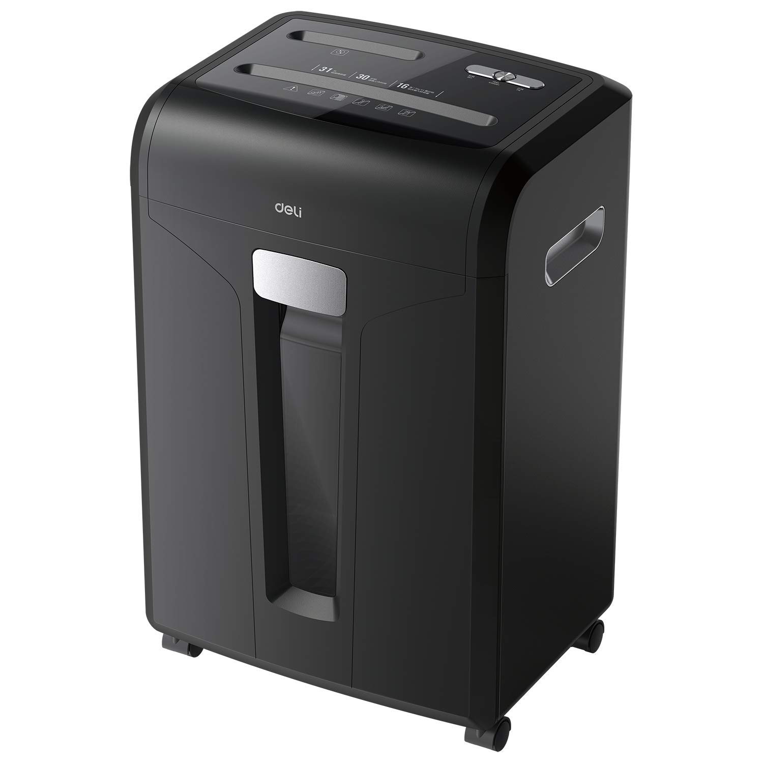 DELI E14400 Paper Shredder, 31L, 16 Sheets, Level 4 Security, Shreds Cards and Disc.