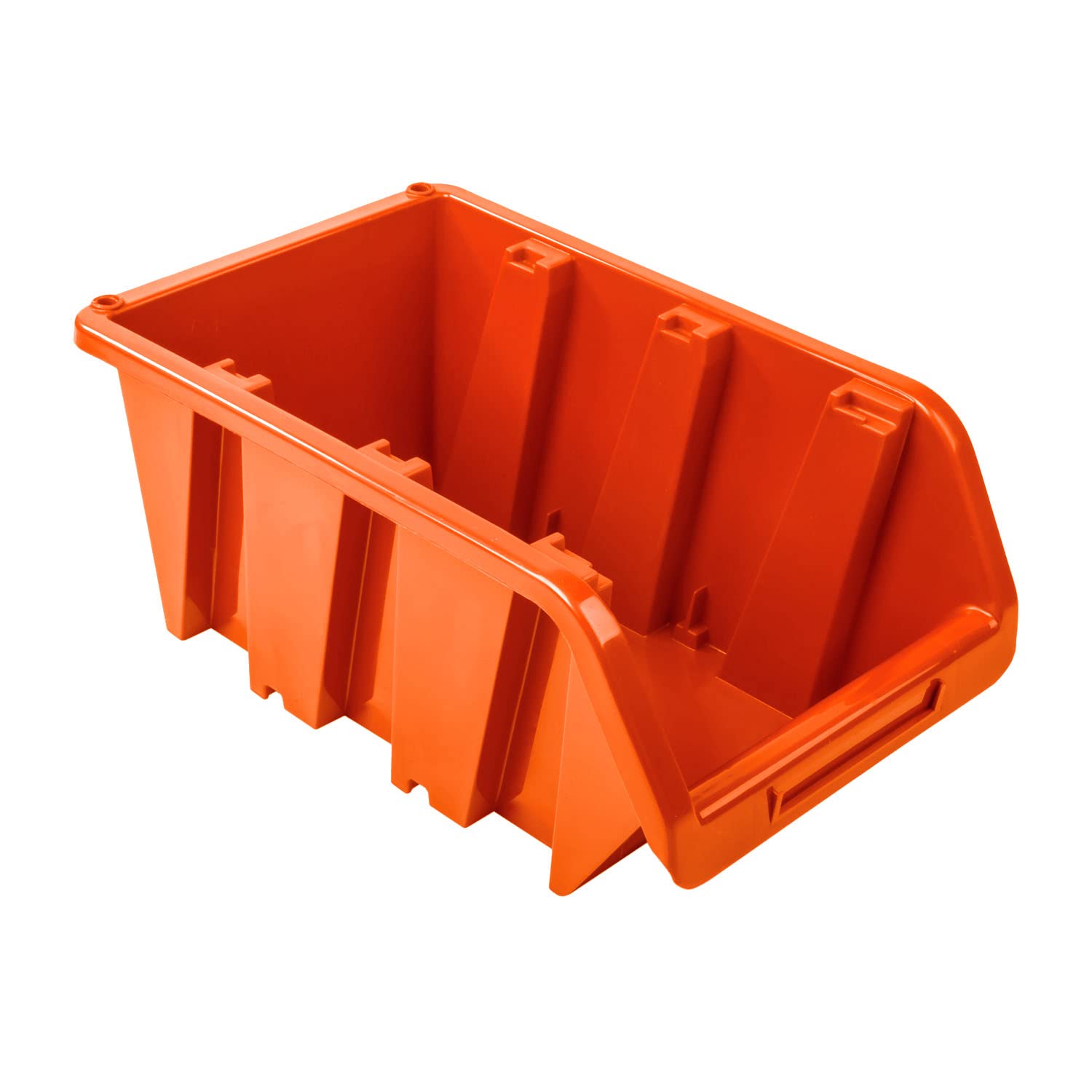 50x Stapelbox 230 x 120 x 160 mm – Stapelboxen Set - Sichtbox Sichtlagerboxen Lagerbox, Orange