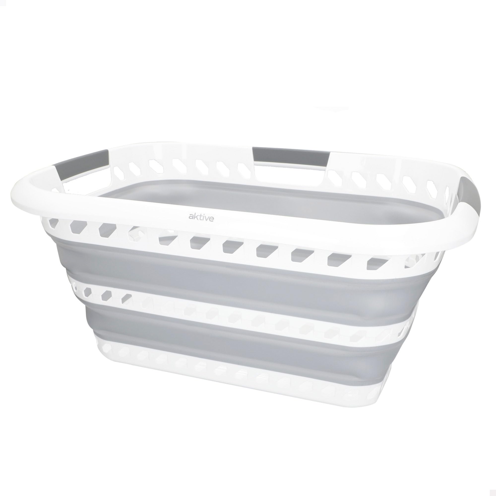 AKTIVE Cesto portabiancheria pieghevole 40 litri, Forma rettangolare, 61x43x28 cm, Pieghevole, Senza BPA, Contenitore portatile, Cesto portabiancheria pieghevole, Per casa, campeggio e picnic (63113)