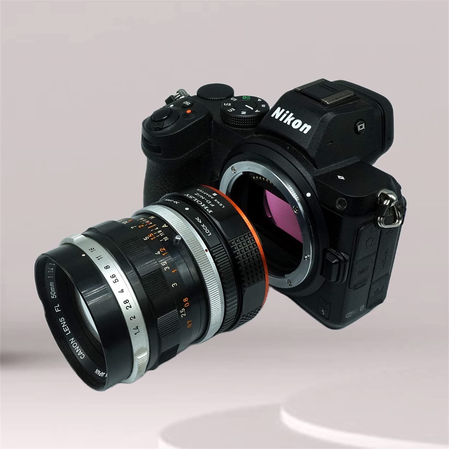 Amazon | PHOLSY レンズマウントアダプター 絞りレバー付き Canon FD