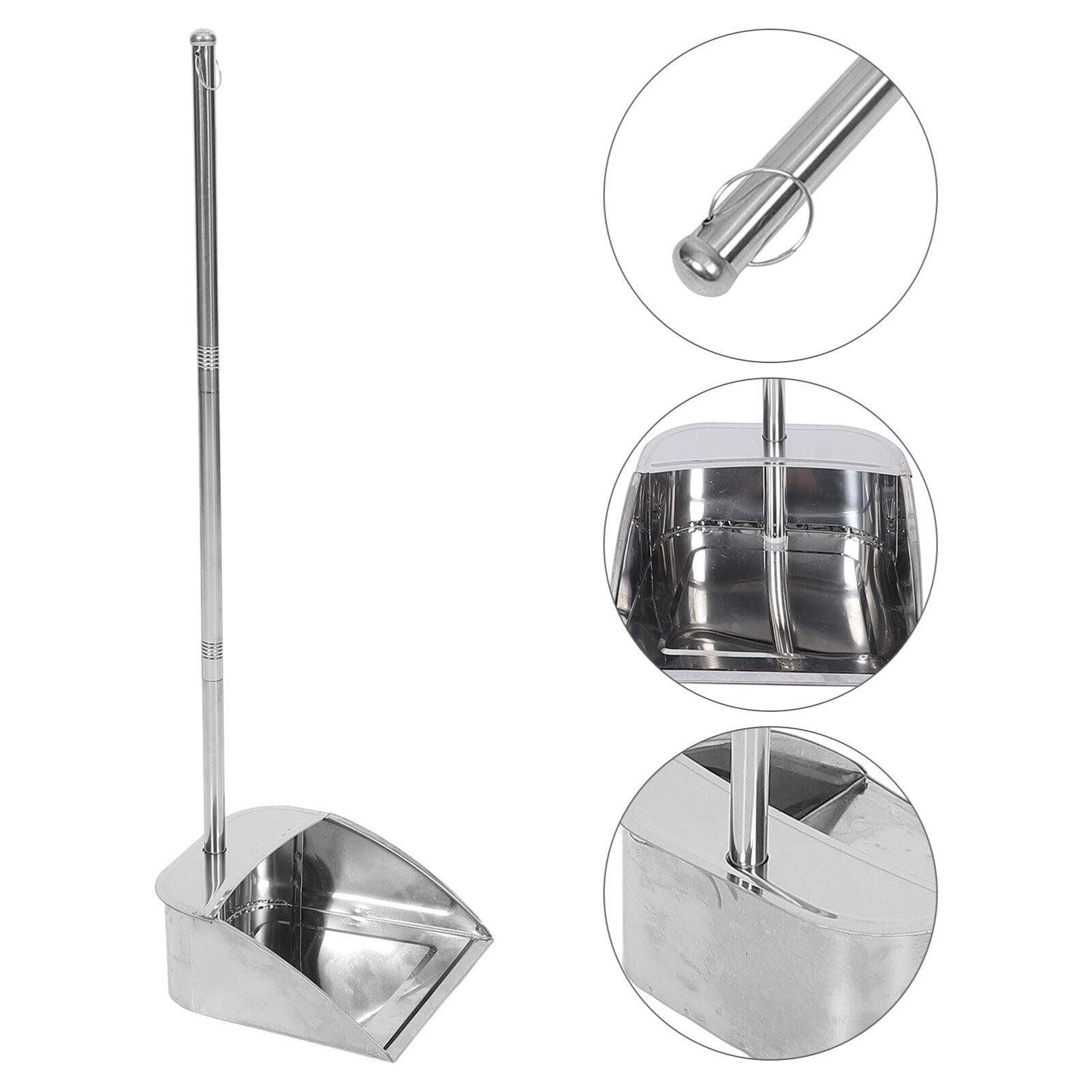 Alipis Recogedor de Basura de Acero Inoxidable sin Agacharse para Hogar | Color Plata, Ajuste al Suelo, Diseño de Limpieza Ahorro de Esfuerzo, Uso Doméstico