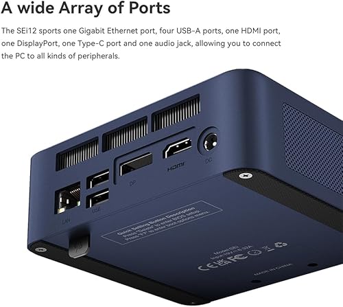Miniatura 7 de Beelink Mini PC, SEi12 Mini computadoras Intel i5-12450H (hasta 4.4GHz) 8C12T, Micro PC 16GB DDR4 RAM 500GB M.2 NVMe SSD, computadora de escritorio