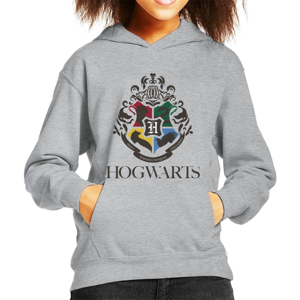 All+Every Harry Potter Hogwarts All Houses Crest Kid's Hooded Sweatshirt