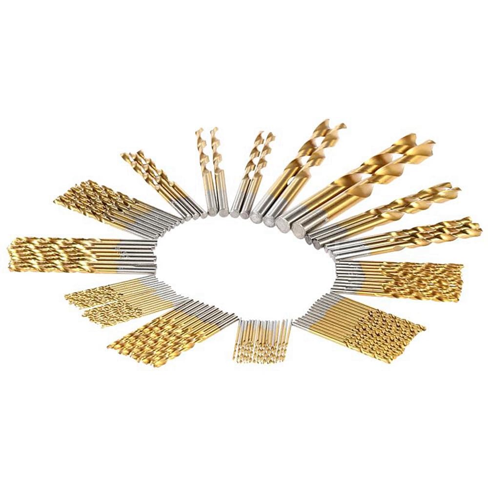 Set di punte da trapano rivestite in titanio HSS da 99 pezzi, set di punte da trapano Krachtige for utensili for la lavorazione del legno, acciaio e metallo