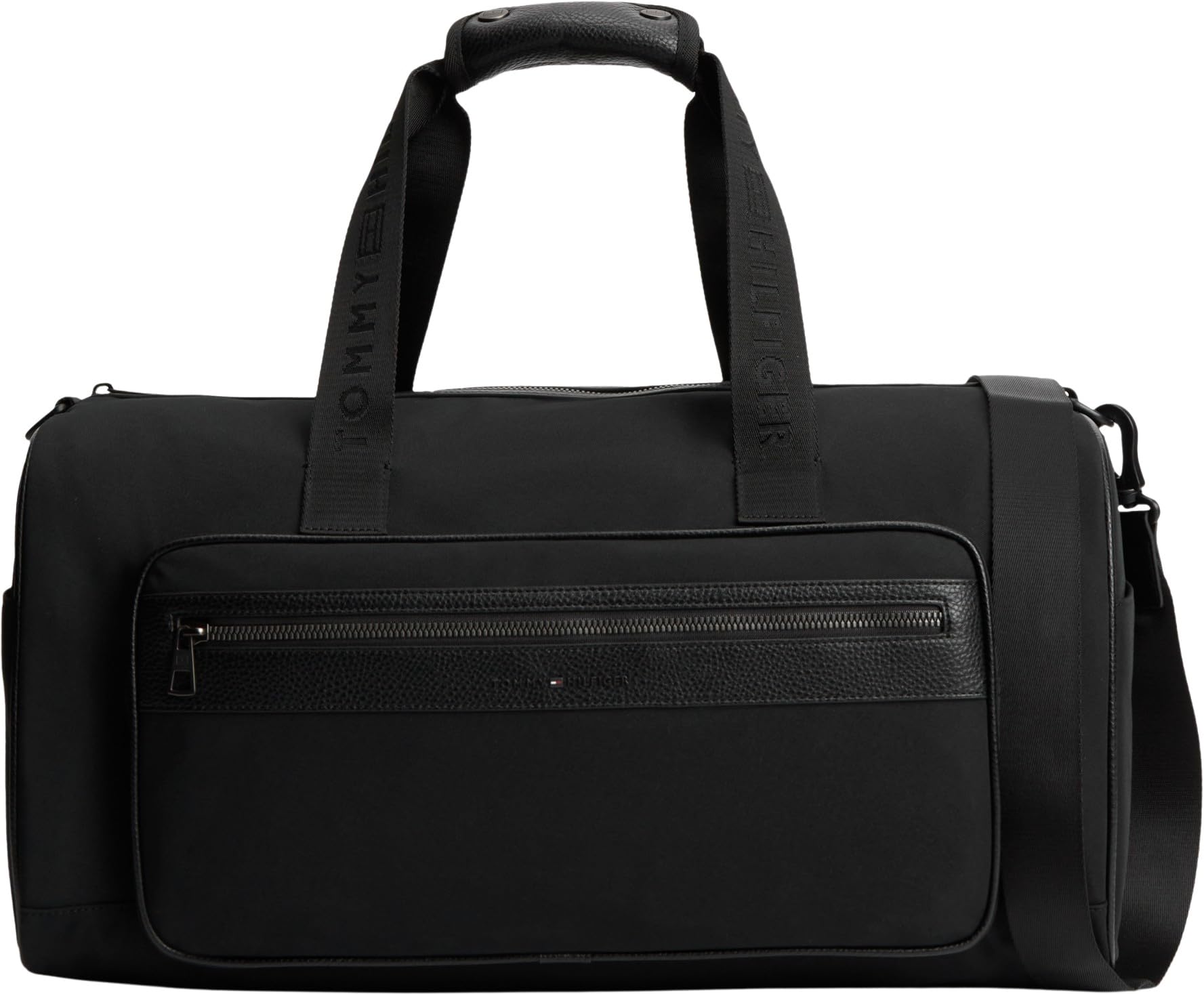 Tommy Hilfiger Herren Weekender Reisetasche Repreve Duffle mit Crossbody-Riemen, Schwarz (Black), Einheitsgröße