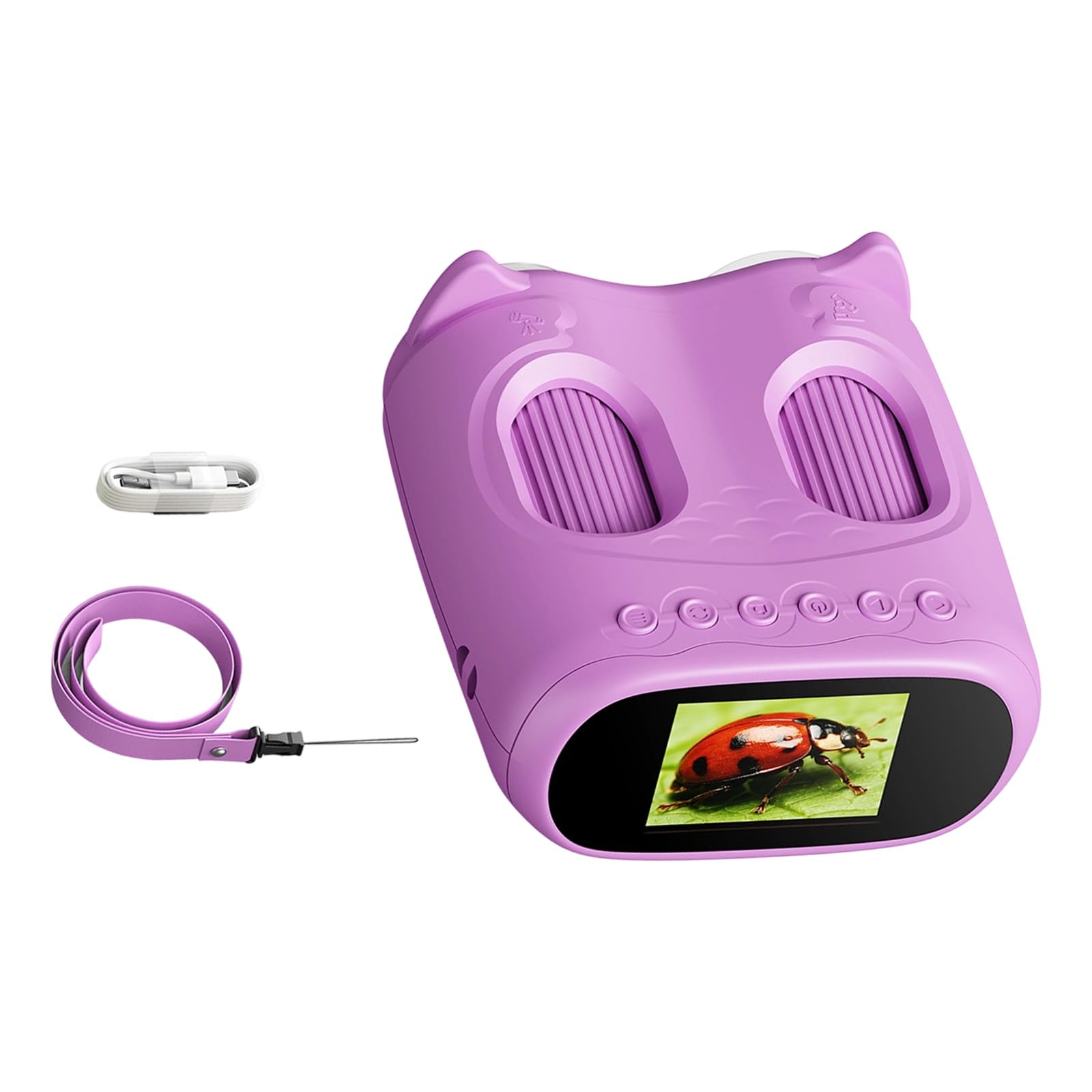 Prismáticos digitales infantiles ligeros con imágenes HD y USB 8