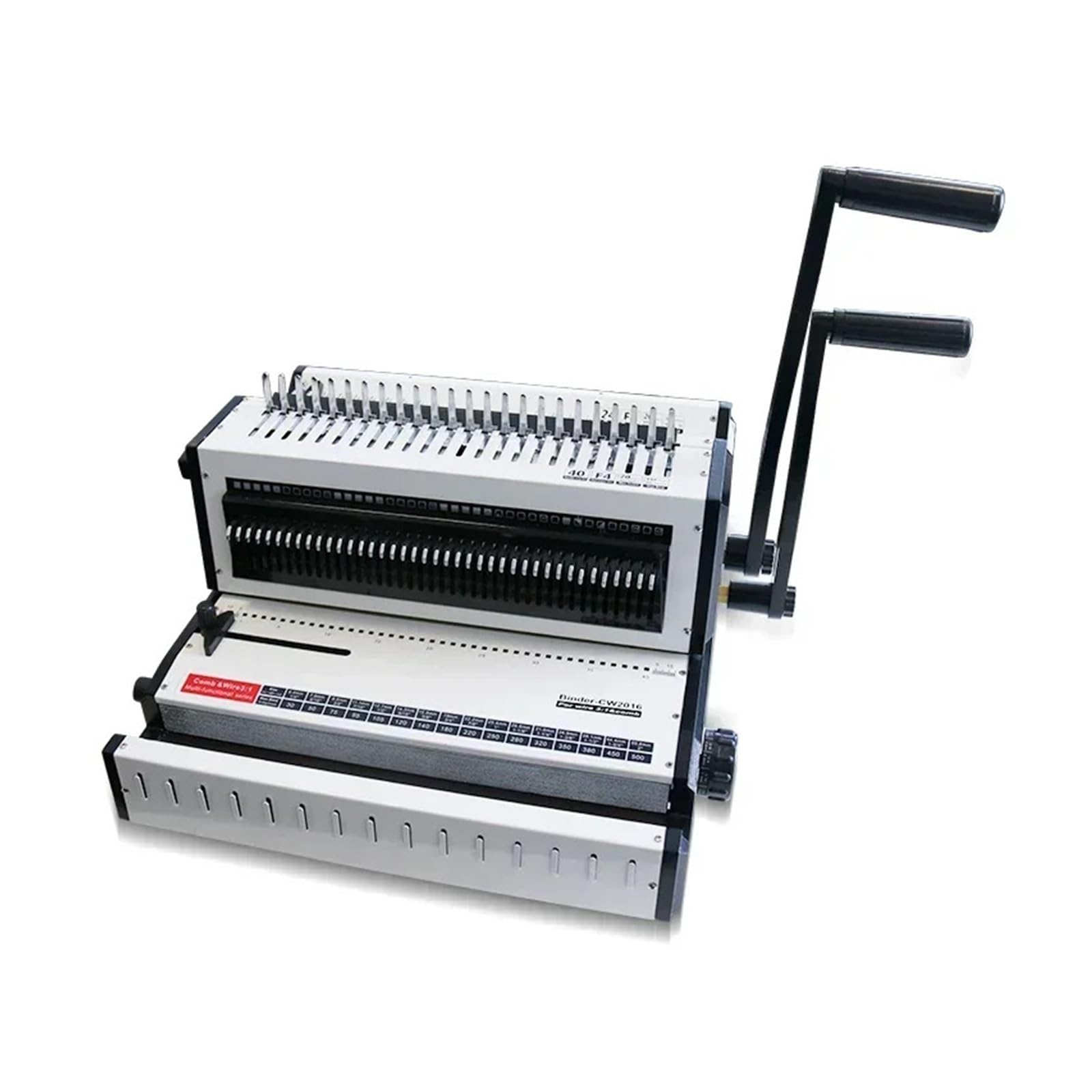 Elektrische Drahtbindemaschine, Clip-Binder, Kammbindung, Drei-in-Eins, 40-Loch-Eisenring/24-Loch-Gummi/10-Loch-Clip, schwere Stanzung für Zuhause, Schule