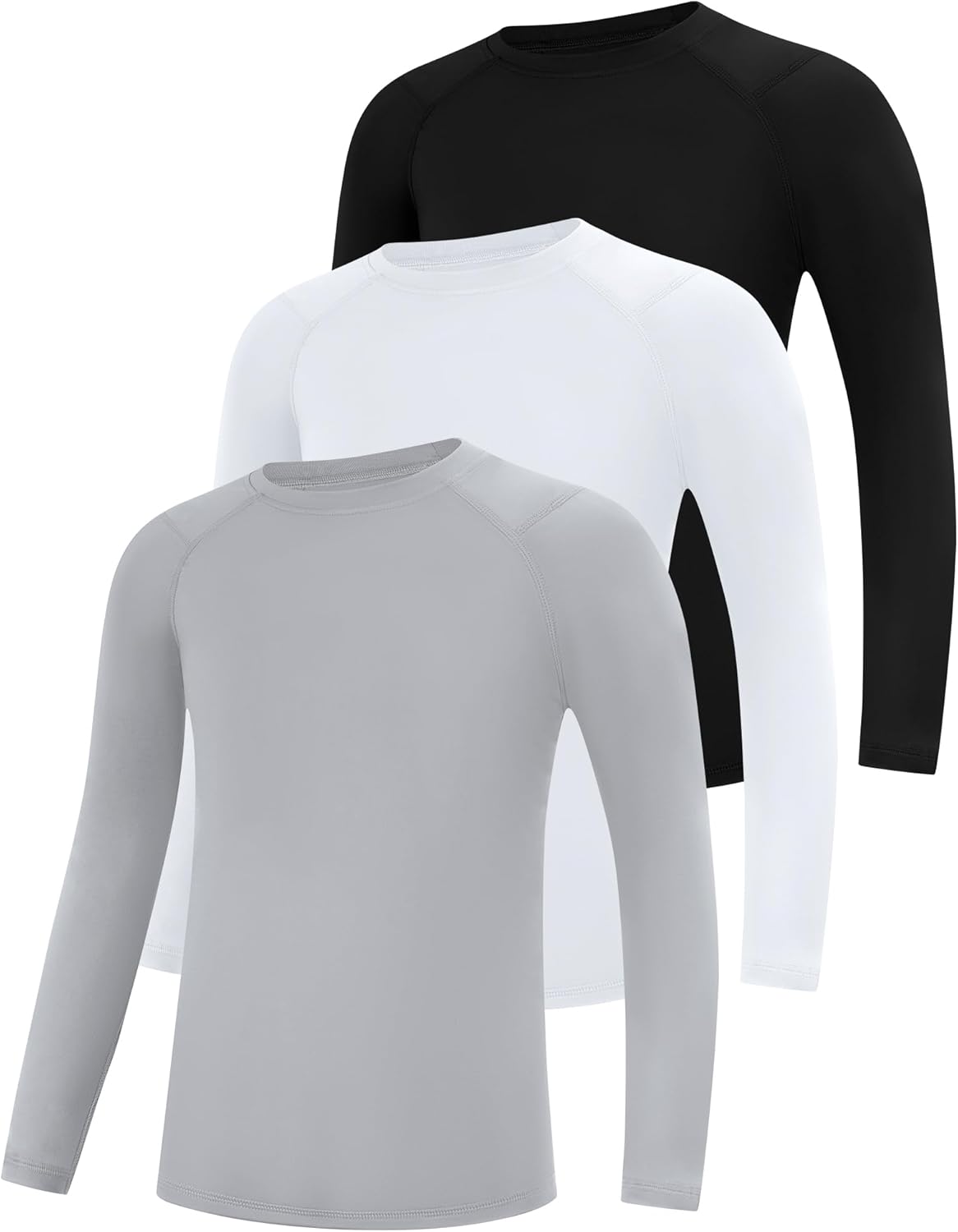 Blueleaf Boys' Girls' Compression Shirt Long Sleeve Undershirt Youth Quick Dry Athletic Base Layer for Football Baseball