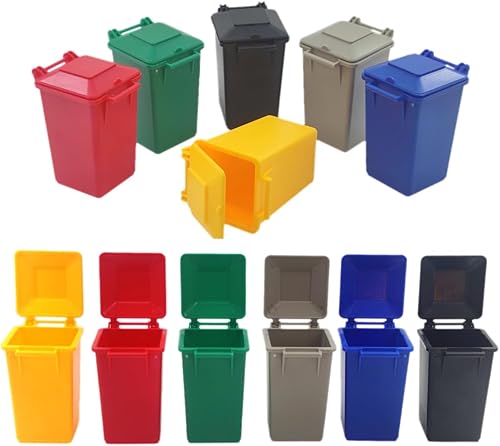 Miniatura 9 de AITING Mini cubo de basura vehículo juguete conjunto - Niños simulan jugar reciclaje ABS camión conjunto