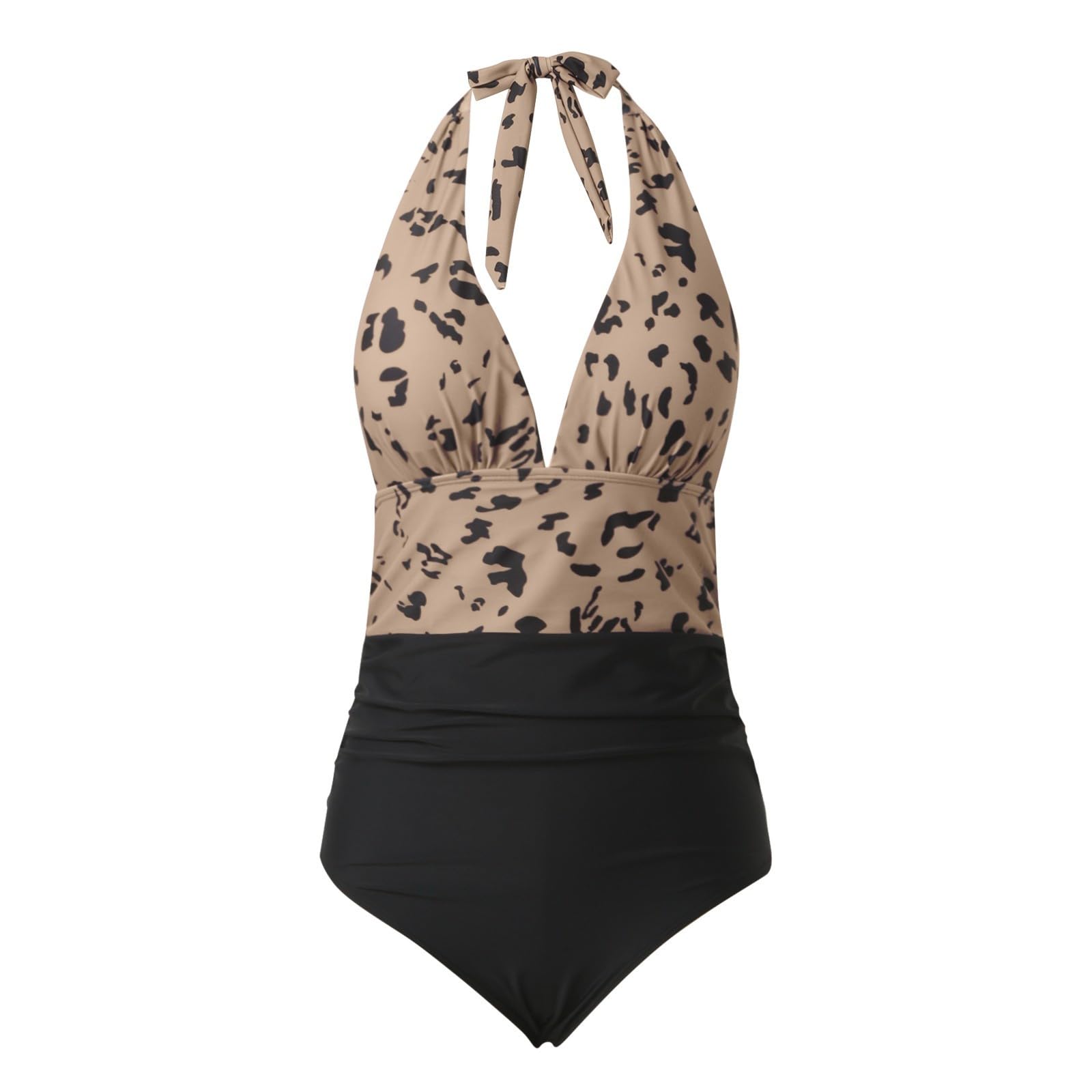 Generico Costume da Bagno Donna, Bikini A Vita Alta da Costumi Push Up Sexy Bikini A Vita Alta con Volant retrò, Stampa Ad Alta Definizione