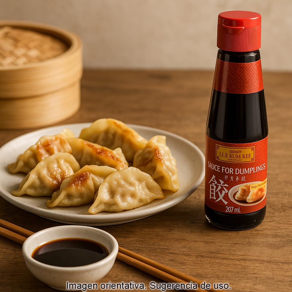 Salsa para Dumplings estilo chino 207 ml, dip para gyozas wonton bao, salado ácido picante