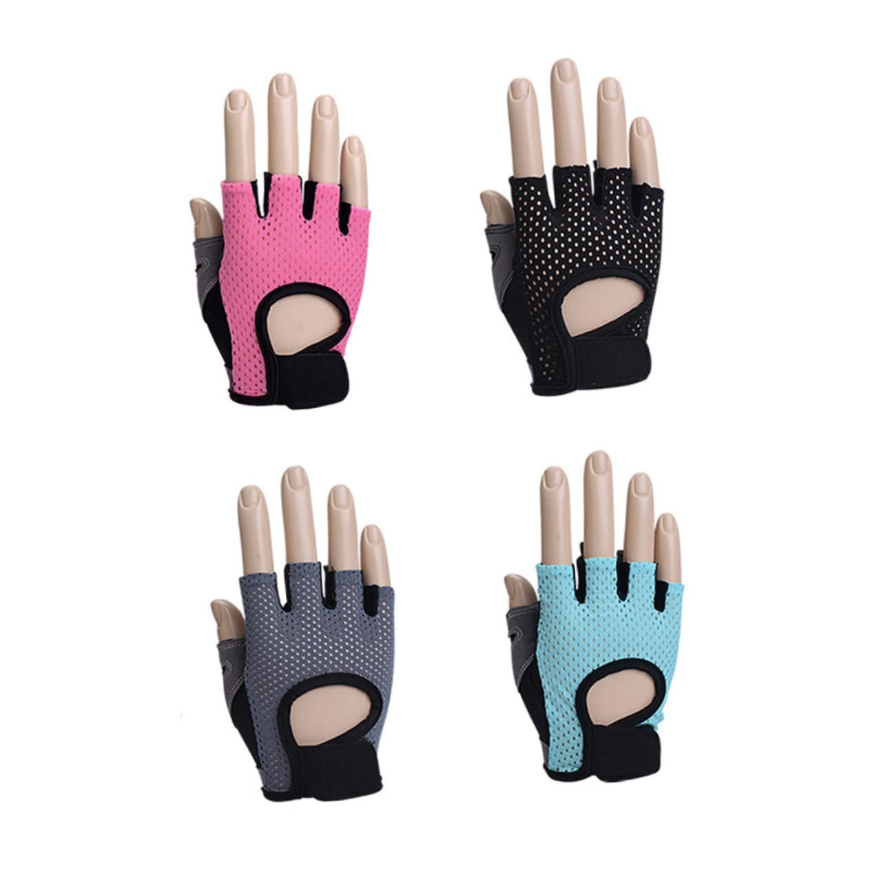 VANZACK 3pezzi Guanti Da Allenamento Donna Guanti Mezze Antiscivolo Per Sollevamento Pesi Palmare Per Fitness Per Esercizi Palestra Rosa Taglia s