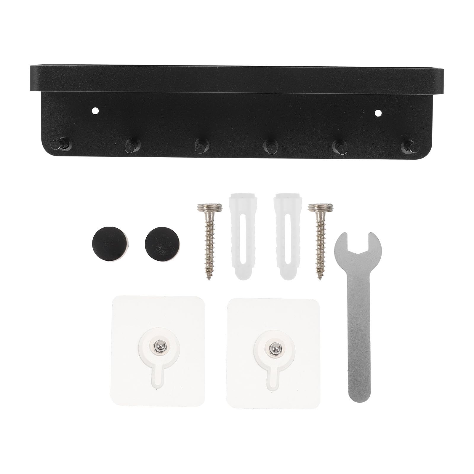 Soporte ganchos para llaves negro de acero inoxidable premium para almacenamiento en la pared