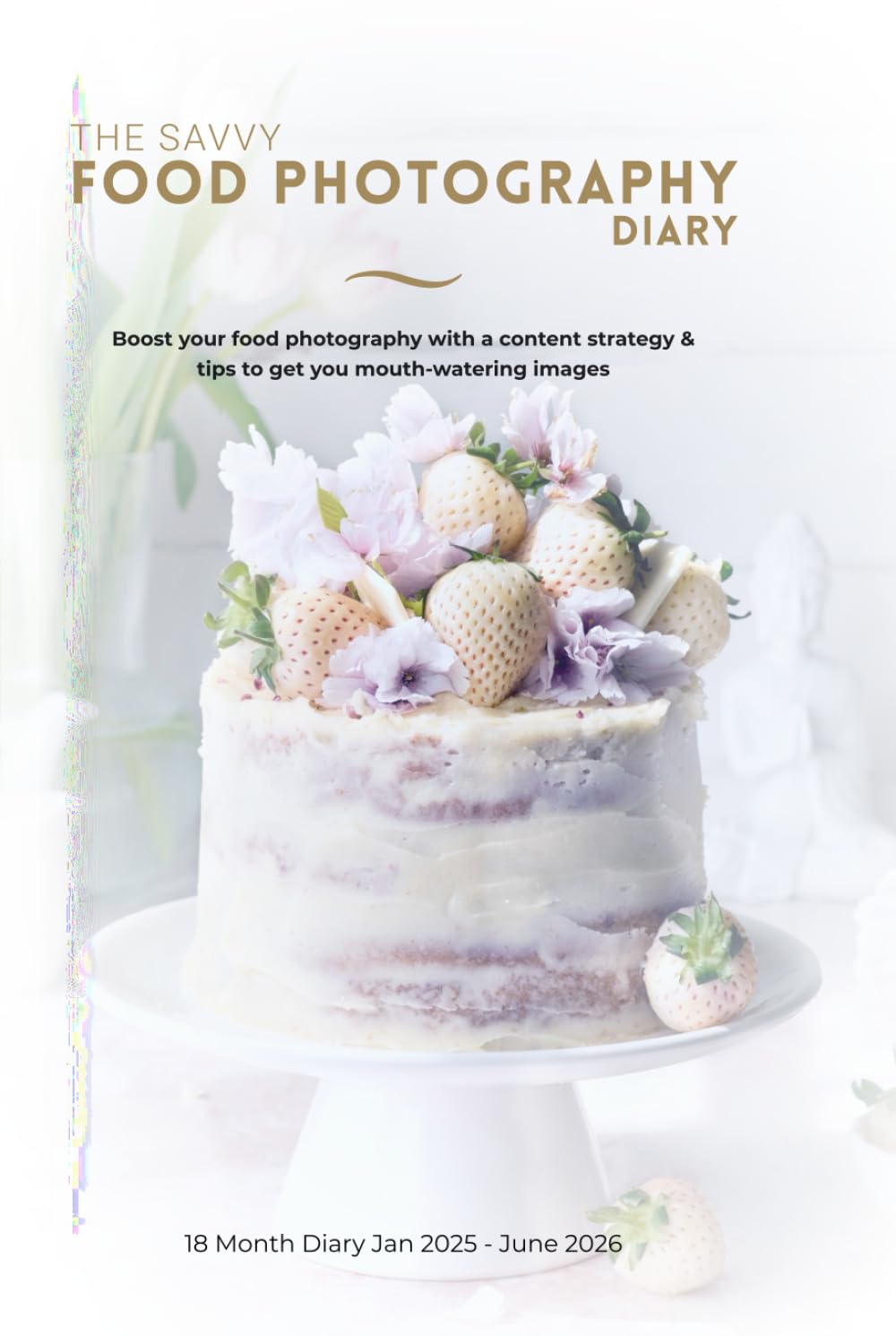 Agenda photo culinaire contre la page blanche avec événements gastronomiques 18 mois