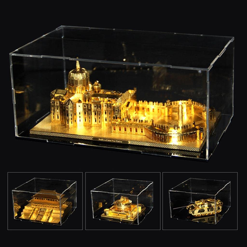 Lot de 2 vitrines transparentes en acrylique pour poupée