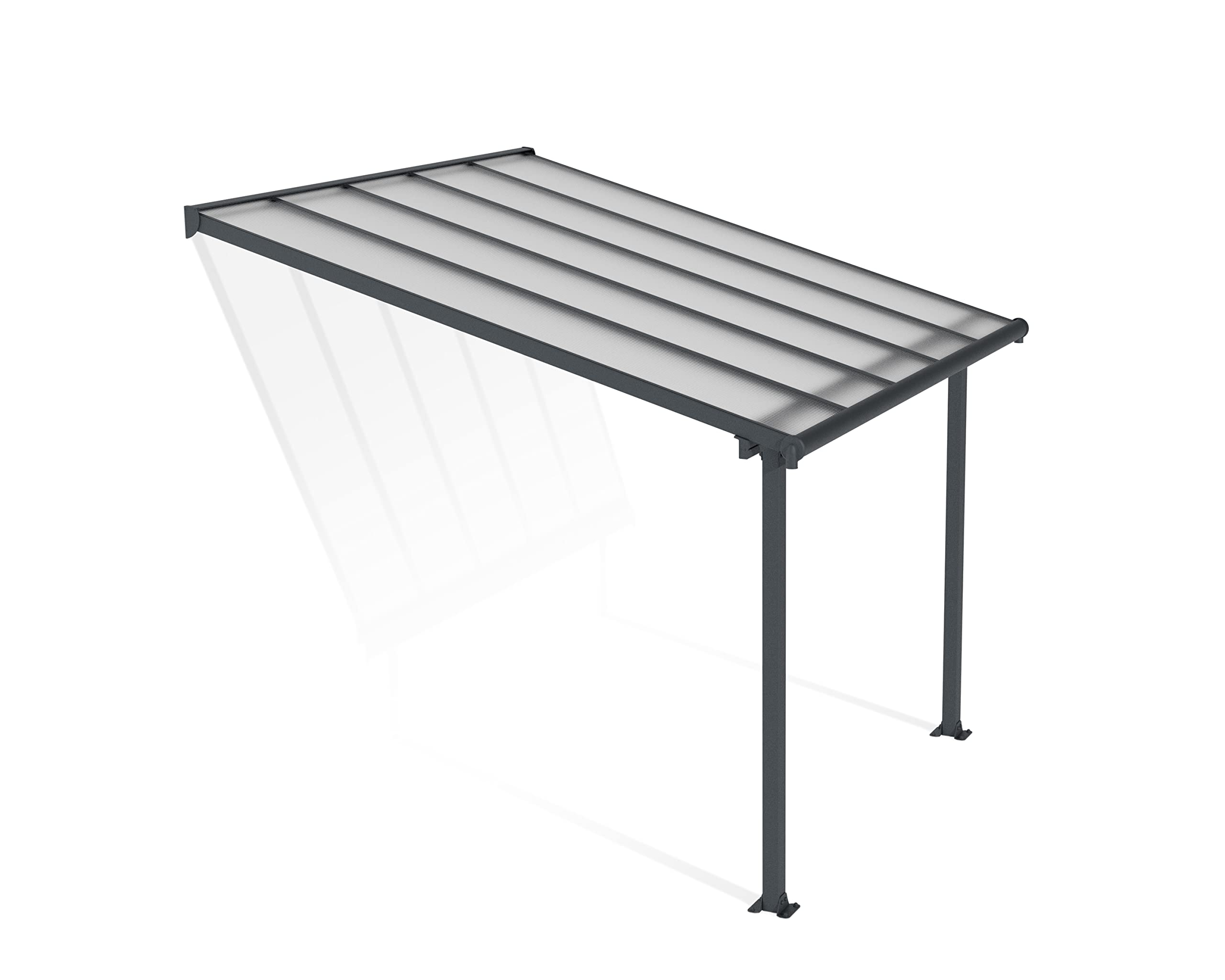 CANOPIA by Palram Pergola Olympia 9.2 m² en Aluminium Et Polycarbonate, Moderne & Élégante, pour Couvrir Une Terrasse Toute L’année (Gris)