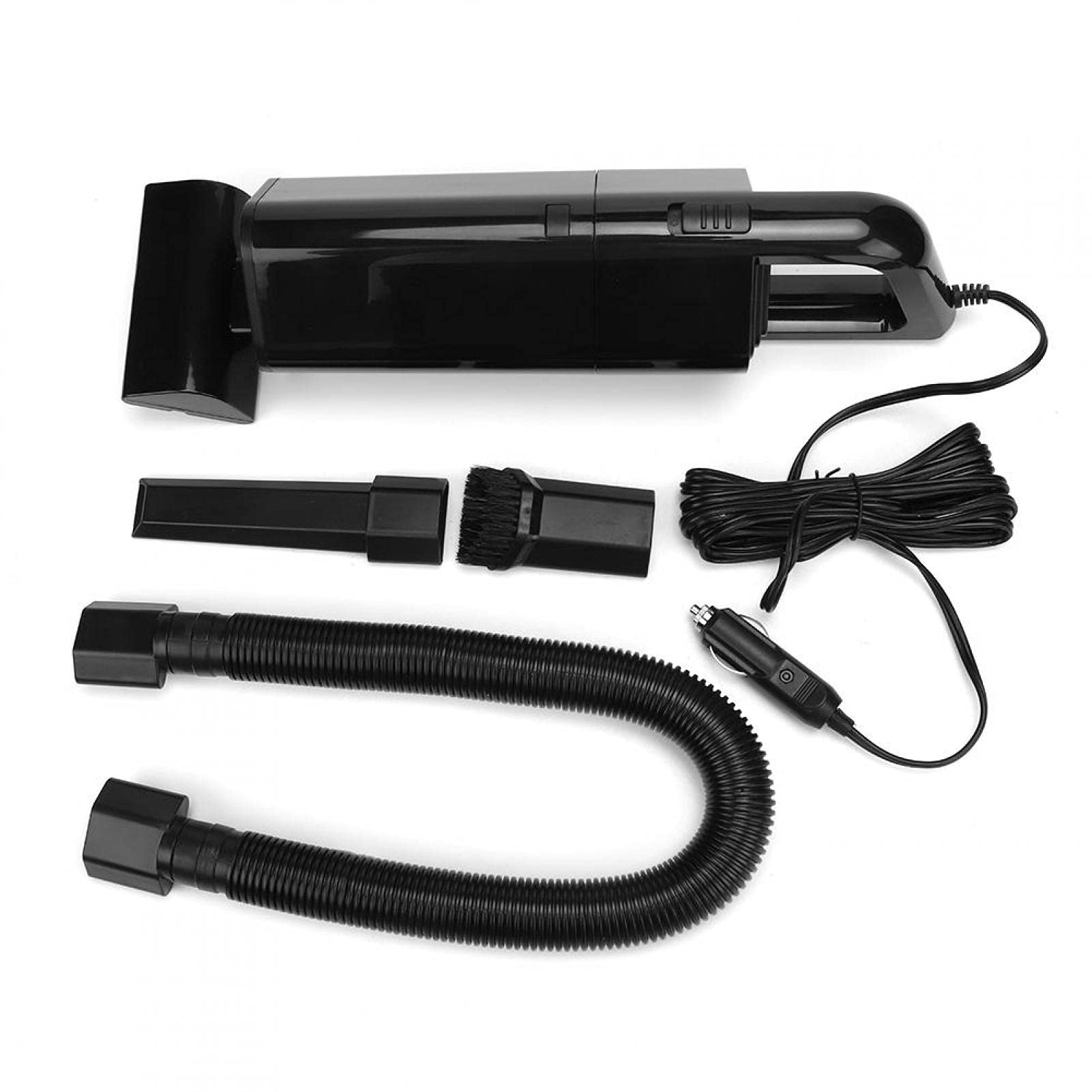 Odkurzacz samochodowy, Odkurzacz samochodowy, Przenośny ABS o dużej mocy 12V 120W 4000PA Odkurzacz samochodowy na mokro i na sucho Samochodowy odkurzacz ręczny(Black)