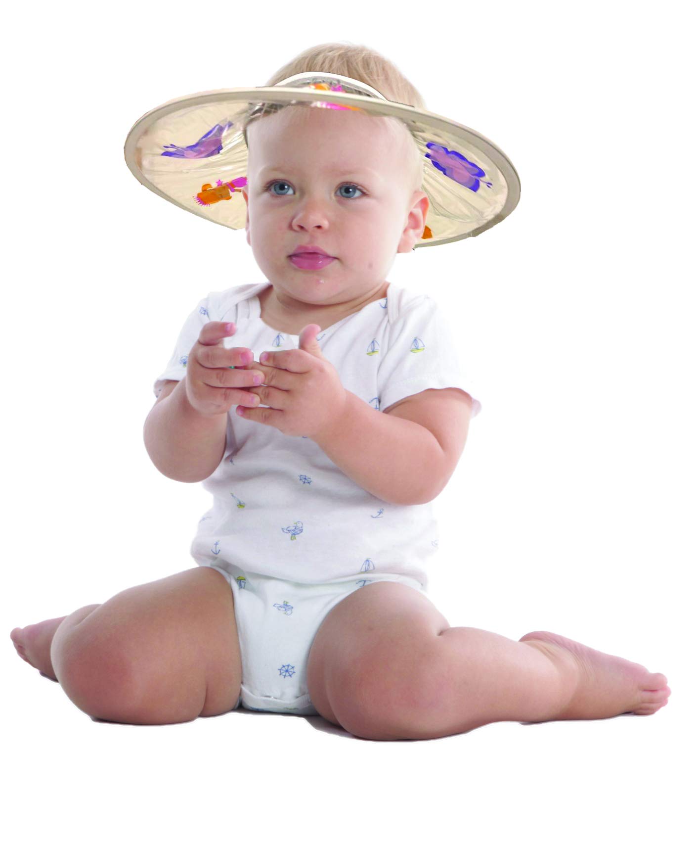 SWEETIE Safe Shampoo Shower Bathing Protection Bath Cap Soft Visor Hat for Toddler Baby Kids Children Blue