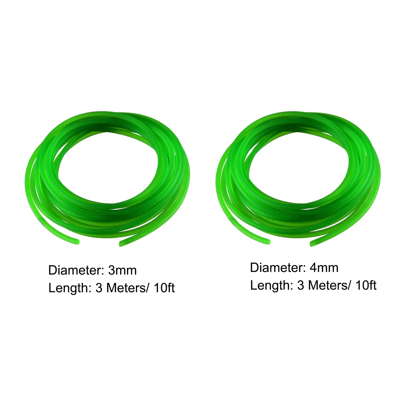 QUARKZMAN 10 Pies 3mm 4mm PU Correa Redondo para Transportador Máquina Secador 2uds