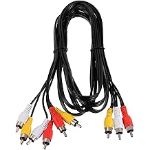 MECCANIXITY AV Audio Video Splitter Cable, 3 RCA Male Jack to 6 RCA Male Jack 5ft Composite Video Splitter Adapter Output Cables Cord