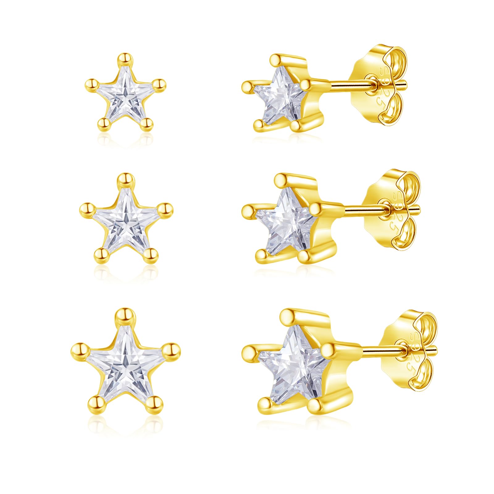 Cangall Ohrringe Silber 925, Hypoallergen 925 Sterling Silbe