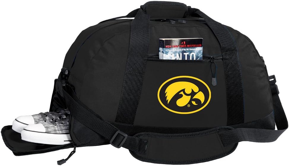 University of Iowa Duffel Bag - Iowa Hawkeyes Gym Bags w/SHOE POCKET
