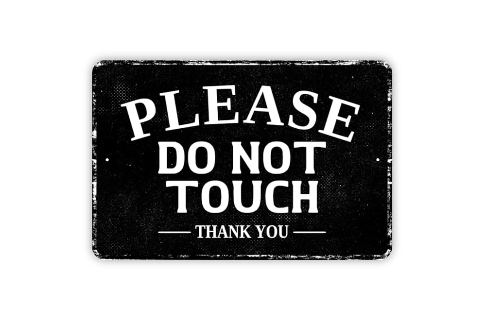 amazon-com-please-do-not-touch-thank-you-vintage-black-and-white-8-x-12-metal-sign-home-kitchen for Free Printable Do Not Touch Signs Amazon.com: Please Do Not Touch Thank You Vintage Black and White 8