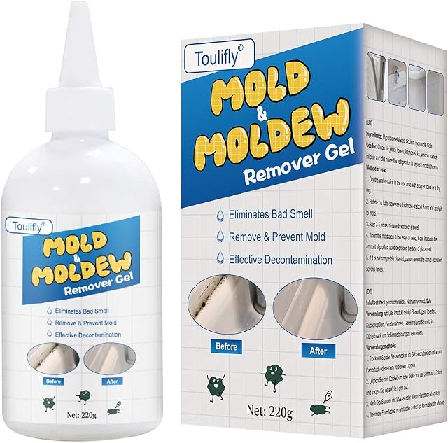 Mould Remover, Mold Remover Gel, Mould and Mildew Remover, 220g Household Mold Miracle Remover Gel, Mold Mildew Cleaner, Wall Mold Cleaner, Remove and Prevent Household Mildew Stain