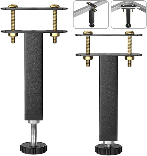2 patas de soporte central de metal de altura ajustable para marco de cama, patas de soporte de cama, patas de soporte central pesadas para marco de