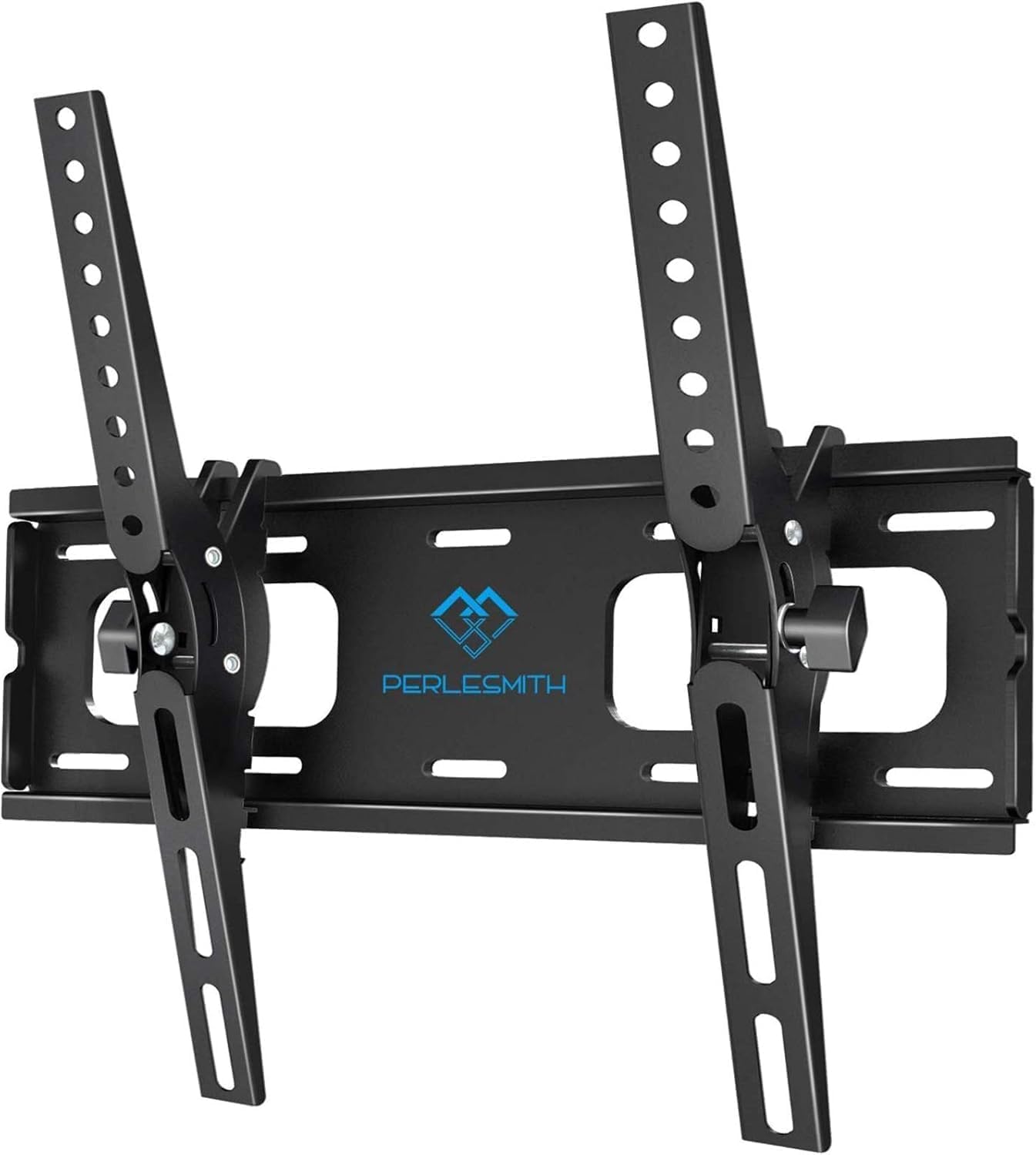 PERLESMITH Supporto TV Parete con Inclinazione Senza Attrezzi, Staffa TV Inclinabile da 26-65 Pollici Fino a 60 kg, Max VESA 400x400 mm