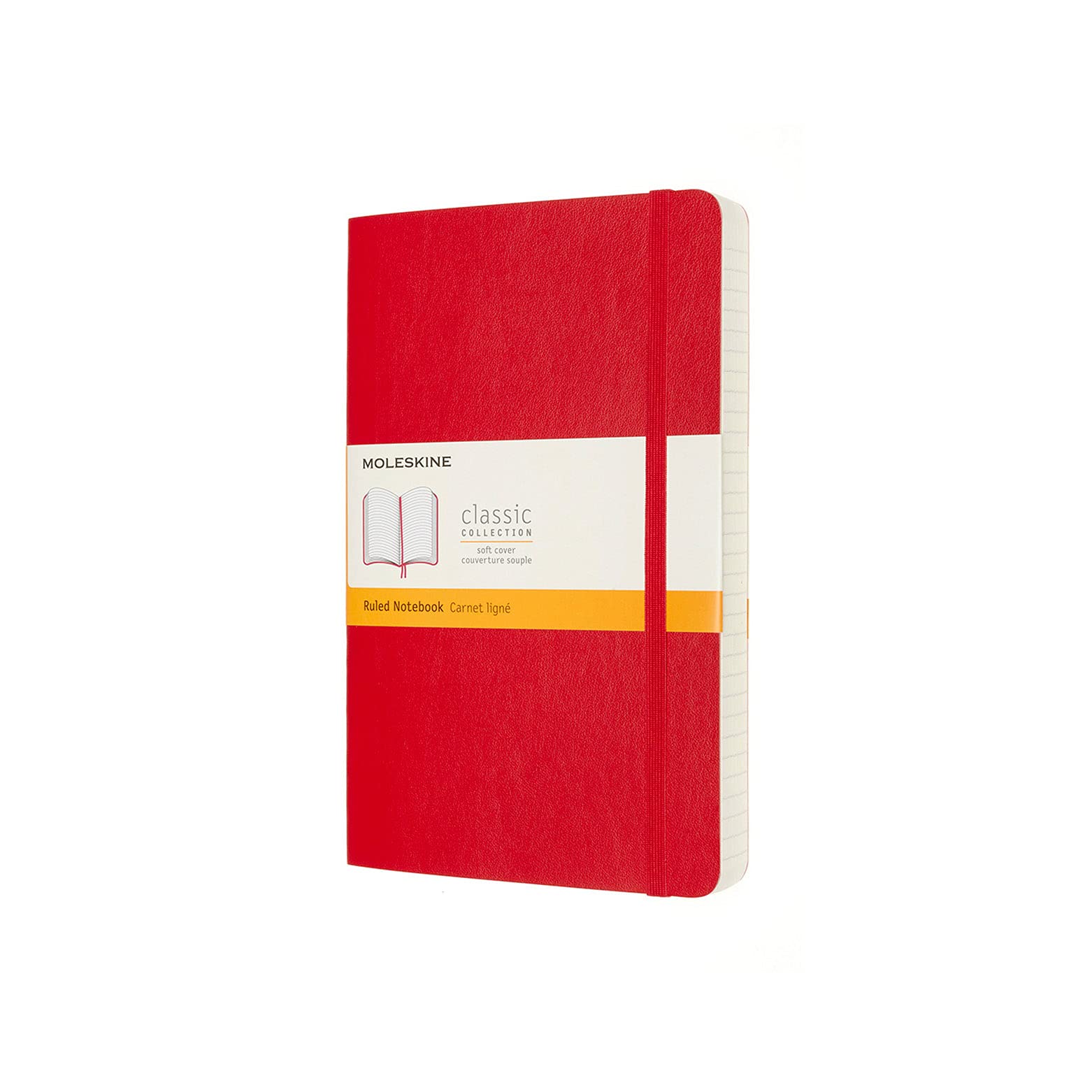 MoleskineNotebook, Expanded, Large, Ruled, Scarlet Red, Soft Cover (5 X 8.25)