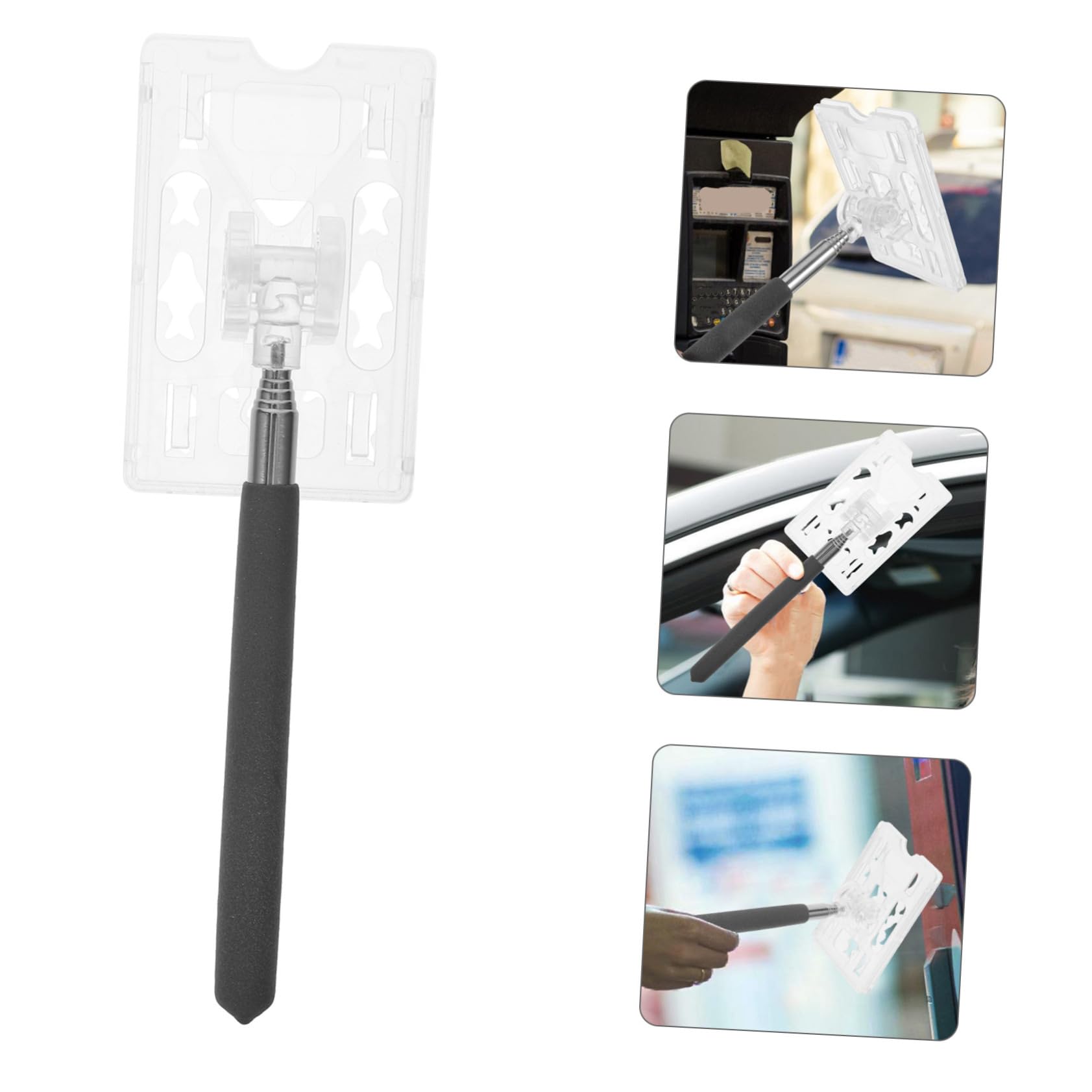GLEAVI 5pezzi Porta Carte Di Per Parcheggio Asta Telescopica Per Facilitare Delle Tariffe Strumento Pratico e Durevole Per Auto