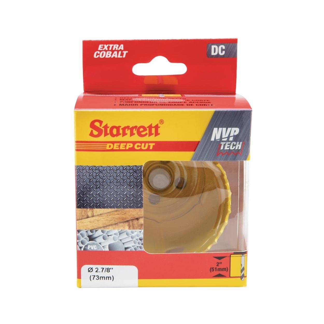 Starrett DCH0278-G HSS Deep Cut Holesaw, 2-7/8" (73 mm) - Image 2